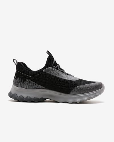 Skechers Skechers Men's 210435 Blk Sneaker, Black Mesh, 12 US