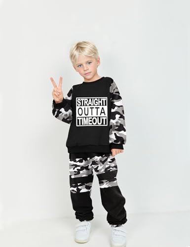 Image of TUEMOS Toddler Boy Clothes Sweatsuits Fall Winters Boy Outfits