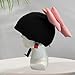 Zxpjkyu Snow Ski Helmet Cover Knit Hat Winter Sports Decorative Comfortable Adorable Cute Bow Knitted Cap for Snowboard Cycling, Black and Pink