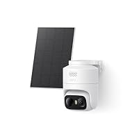 eufy Security eufyCam C37, videocamera di sicurezza wireless da esterno, tracciamento AI a 360&deg; con...