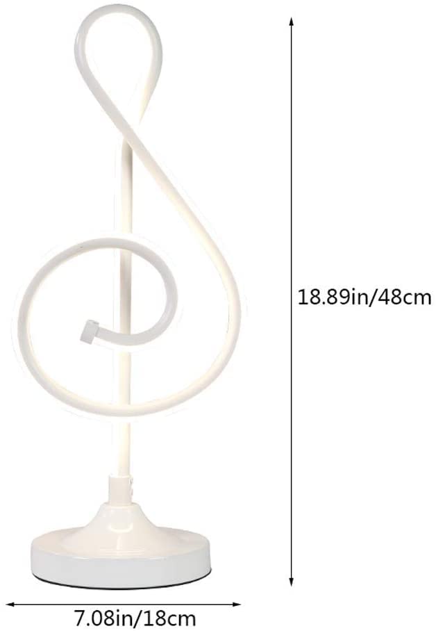 Lampe de bureau LED note de musique moderne en acrylique à intensité variable