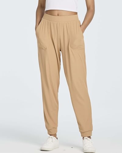 Real Essentials 3 Pack: Women's Ribbed Lounge Jogger Casual Pants Cuffed Sweatpants with Pockets (Available in Plus)2