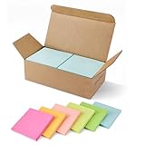 Amazonベーシック 付箋 ふせん 正方形 強粘着 約75×75mm 70枚×12パッド (合計840枚) アソートカラー マルチカラー 標準サイズ