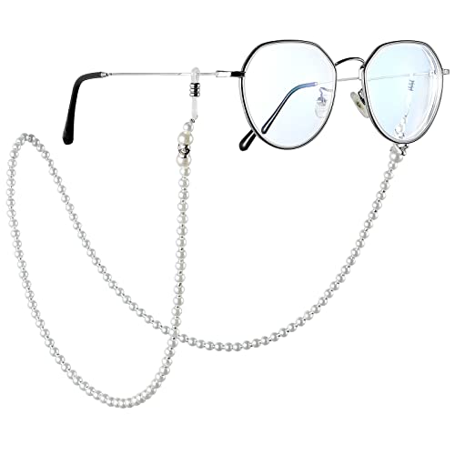 Ocr White Pearl Beaded Eyeglass Chain , Eyewear Sunglasses Cord Neck Strap Holder #TOP1