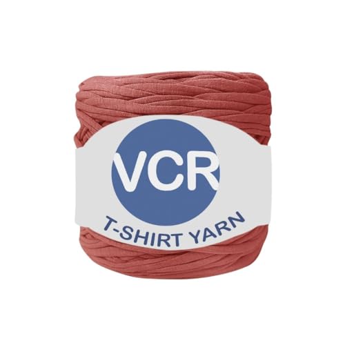 Image of VCR Rust Orange Big T-Shirt Yarn, 100 Meters Length, Recycled & Fashionable Craft Yarn, Pack of 1, Suitable for Crochet, Knitting & DIY Bags, Baskets, Cushions & Home Decor Projects