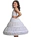 ABAO SISTER 3 Hoops Petticoat for Flower Girls Crinoline Skirt Girl Full Slip Underskirt (2-5T,White)