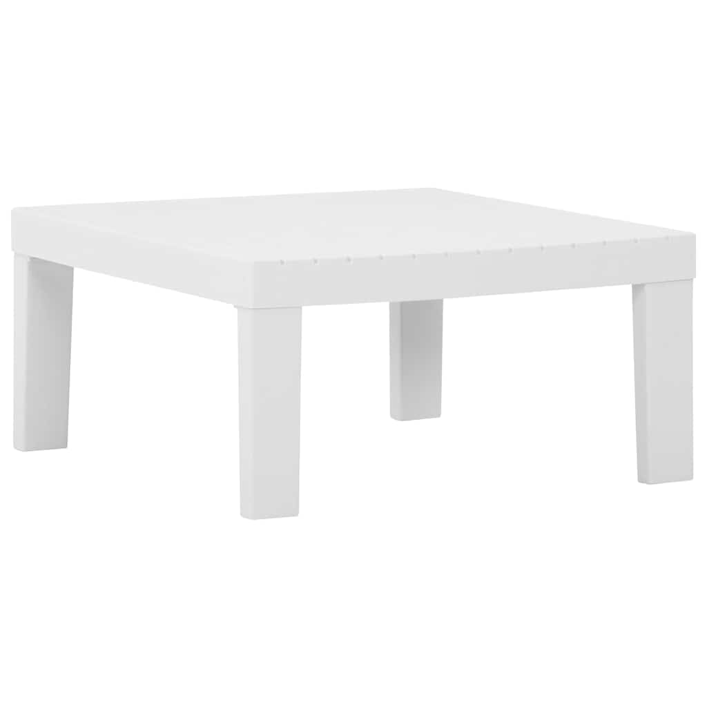 Tavolo da giardino in plastica bianca, pieghevole e resistente alle intemperie, salvaspazio, tavolo da balcone o terrazza con ripiano, stabile e facile da pulire, per giardino, esterni