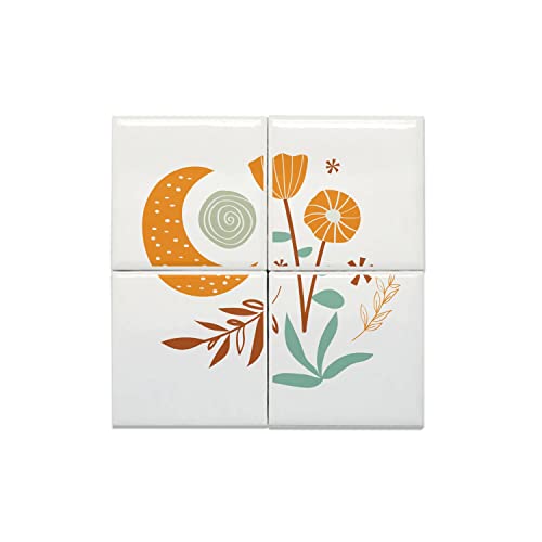 Carreaux céramique 15x15 cm Fabulous Lot de 4 déco bohème