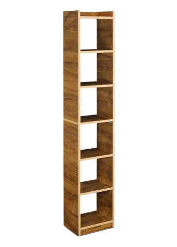 Image of SBF Furniture Tree Bookshelf Floor Standing Bookcase Free Standing Multipurpose Storage Rack for Books Magazines Organizer Showcase DIY (GHODO - Yellow, GHODO)