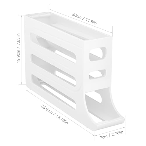 Haiaoxonr J998 Egg Dispenserautomatic Rolling Egg Tray Organizer, Space Saving Refrigerator Egg Roller thumb #4