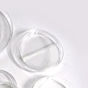 Petri Dishes with Center Divider, Polystyrene, 90mm x 15mm, case/500
