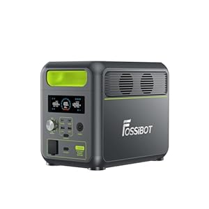【5年保証】FOSSiBOT 2400W出力、急速充電、長寿命リン酸鉄リチウムイオン電池採用、320000mAh/1024Whポータブル電源 45,290円送料無料！
