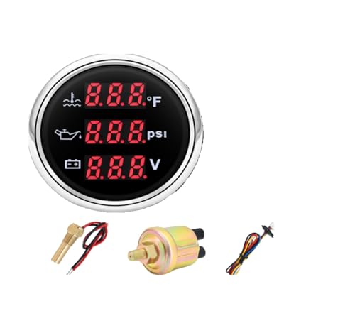 3 IN 1 A[t ԐF LED fW^ 52mm v/v/dv+ZT[ ԗp 12V24V ȒPȃCXg[(C)