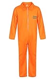  jutrisujo Disfraz Prisionero huido Naranja Hombre Cosplay Halloween Carnaval Adulto s