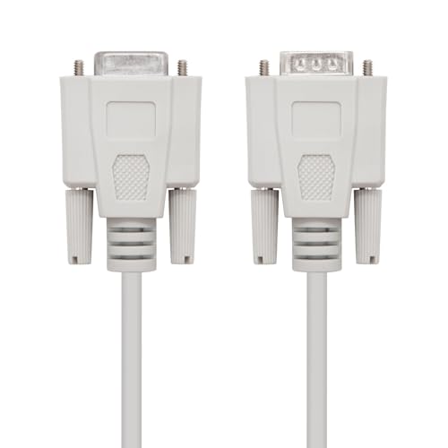 Blendend Câble série Null Modem avec connecteurs DB9, mâle vers femelle, longueur de 1,8 m, idéal pour les configurations de transfert de données entre appareils. Blendend Câble série Null Modem avec connecteurs DB9, mâle vers femelle, longueur de 1,8 m, idéal pour les configurations de transfert de données entre appareils.