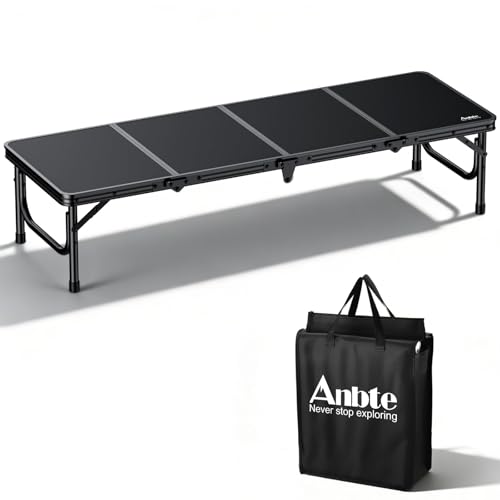 Listado de Mesas de picnic para comprar hoy. 42 Anbte Mesa de picnic plegable de 1.2 m de baja altura, mesa de camping pequeña de aluminio más gruesa con bolsa de almacenamiento, asa portátil, ligera, para camping, playa,...