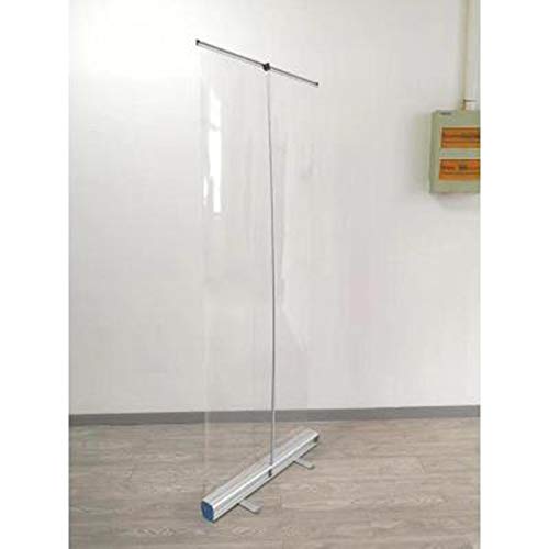 F-XW Protector De Estornudo, Banner Enrollable Transparente, Mampara de Protección, Distancia Social,...