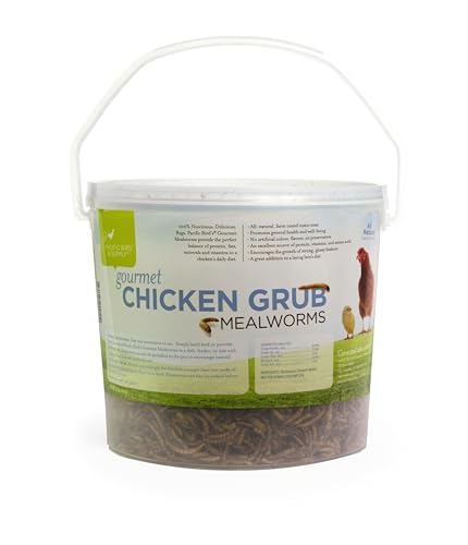 Pacific Bird & Supply Co. Gourmet Chicken Grub Dried Mealworms, 27.0oz Bucket