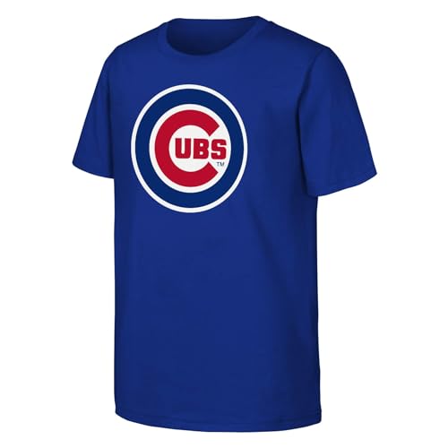 Camiseta MLB Kids Youth Outfield performance para niños de 4 a 20 años en color azul marino