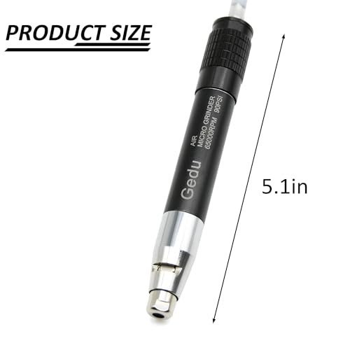 1/8" Micro Air Grinder, Pneumatic Micro Air Pencil Die Grinder Polishing Tool Kit for Polishing, Grinding, Drilling