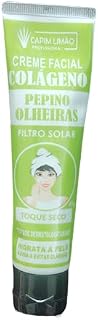 Creme Facial Profissional Colágeno Capim Limão 40g PEPINO OLHEIRAS