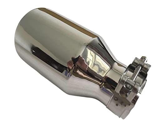 Tubo Escape Coche Silbato Escape Coche para AJAX 2022 2023 H7 Acero Inoxidable Solo el Borde Plano Universal silenciador Cola Garganta Coche modificación Tubo de Escape (Tamaño : 60MM IN-89MM out)