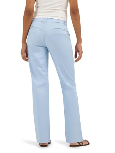 Lee Women's Wrinkle Free Mid Rise Bootcut Pant, Shy Blue3