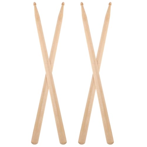 Juego de 4 baquetas de madera de arce 5B beige miniatura 1