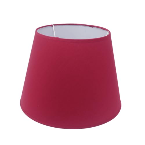 Lampenschirm kegelförmig aus Stoff H 17.5 x Ø 25 cm für Tisch - Stehlampen (rot)