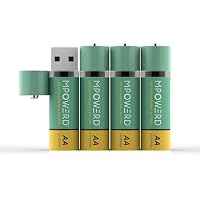 MPOWERD 2-Pack 1200mAh BioLite Viri USB Rechargeable AA Batteries