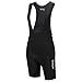 Produktbild Airtracks Herren Fahrradhose Kurz Trägerhose Radhose mit Trägern Pro BIB Kurze Radlerhose 3D Coolmax Gepolstert Atmungsaktiv Reflektoren S M L XL XXL 3XL 4XL - Schwarz M