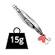 PRO FILSTAR Asymmetrisch Forellen Spoon Silber Set 2Stk, Drillingshaken Graviert Forellenköder - Blinker Forelle & Raubfisch Angeln Köder Set - Wels & Hecht Fischköder - Kunstköder Wobbler (7.4cm/15g)