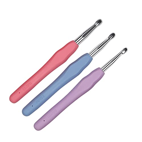 Crochet Hooks 6.5mm 7.0mm 8.0mm Crochet Needles QLRFFLJOY 3 pcs Crochet Hook Set DIY Yarn Weaving Tools for Knitting Gloves Shoes Bags Hats Socks Scarf