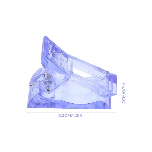 20 clips azules para uñas manicure acrílico miniatura 2