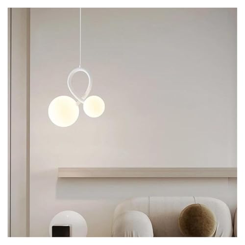 Lampe suspendue chambre crème L25CM au design nordique moderne