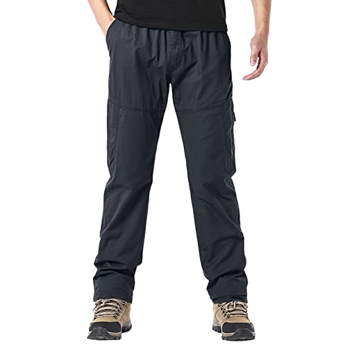 Survetement jogger homme style cargo décontracté en coton noir