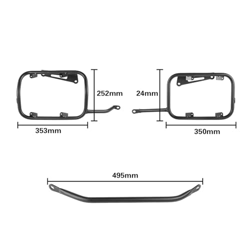Sacoche queue coffre support latéral pour TRK702X fixe vos bagages sans vibrations