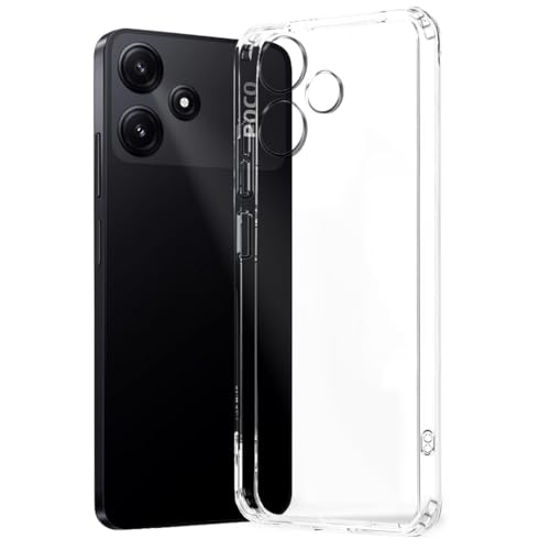 Image of COVERBLACK Rubber Silicone Back Cover for Mi REDMI 12 5G - Transparent
