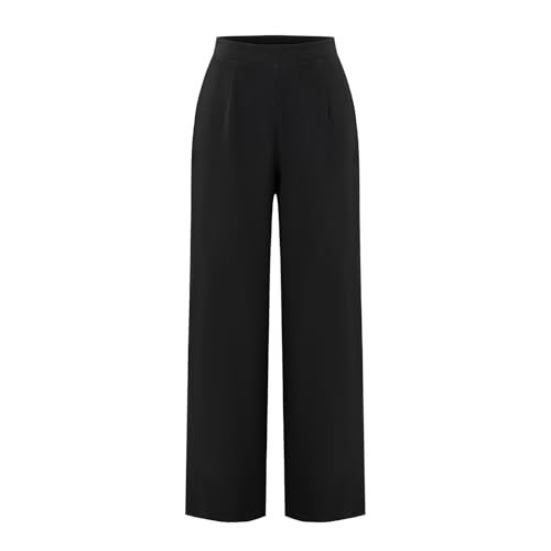 Women's 2 Piece Sleeveless Blazer Vest and Wide Leg Pants Business Casual Blazer Set4