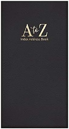 Slim Size Leather Look Padded A - Z Index Address Book 3 Colours Office Home