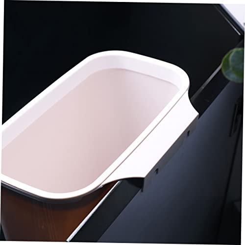 Caneca de basura rectangular beige para cocina miniatura 3