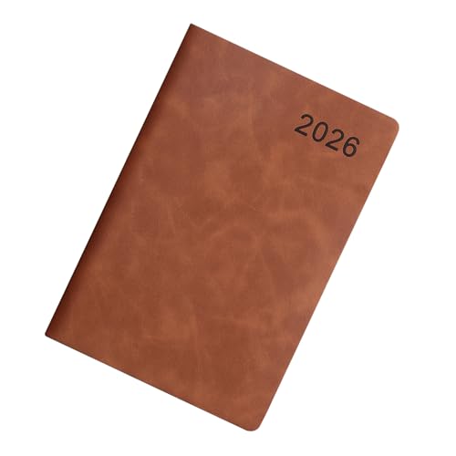 2026 Daily Planner with 360 Pages Softcover Academic Planner Notebook for Business Meeting Notes and Daily Planning Leatherette 