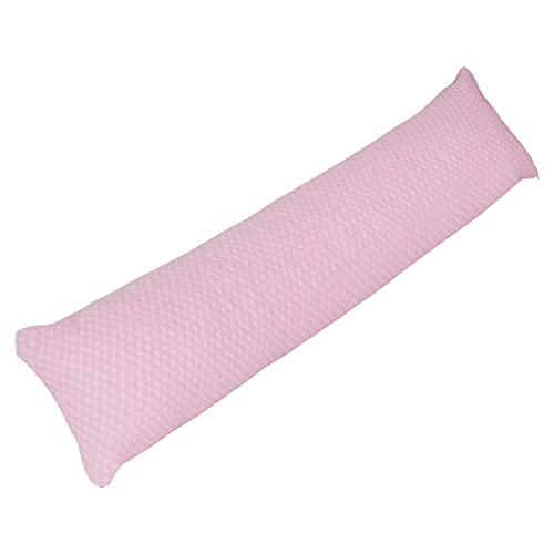 Memory Foam Body Pillow- for Side Sleepers, Back Pain, Pregnant Women, Aching Legs and Knees, Hypoallergenic Zippered Protector by Lavish Home (Pink) -  Trademark Global, 82-TEX1000