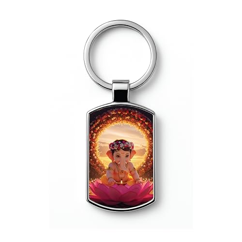 Image of Premium Printed Metal Keychain for Men & Women | High-Definition Artwork Print | Durable Key Ring for Car, Bike, Home & Office Keys | Stylish Decorative Key Holder Gift