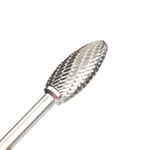 YG8 Alloy Rotary File 1Pc HX Type Double Slot Tungsten Steel Wood Carving Grinding Head Hard Metal for Copper(HX1636M06)