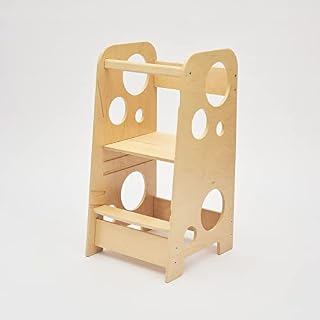 BusyKids Learning Tower Toddler Step Stool Kitchen Helper Step Stool for Kids Montessori Tower