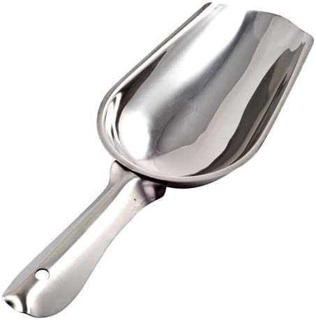 finality Stainless Steel Ice Scoop,Ice Picker,Popcorn Scoop,Stainless Steel Ice Scooper for Ice Maker Ice Bucket Kitchen Freezer,Bar Party, Wedding,Heavy Duty,Dishwasher Safe (1Pack, Silver)