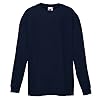 Fruit of the Loom Valueweight Children's Long-Sleeve T-Shirt Choice of Colours - Black - 152 #2