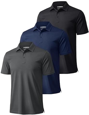 MAGCOMSEN 3 Pack Mens Polo Shirts Short Sleeve Moisture Wicking Athletic Casual Golf Polos… — $33.98 (15% off)