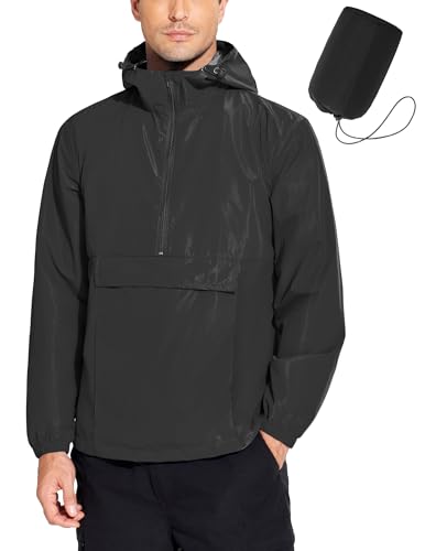 Coofandy Waterproof Windbreaker Rain Jacket Men Lightweight Packable Raincoat Golf Rain Gear cover